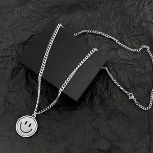 New Rotating Smiley Face/ Sad Face Pendant and Chain